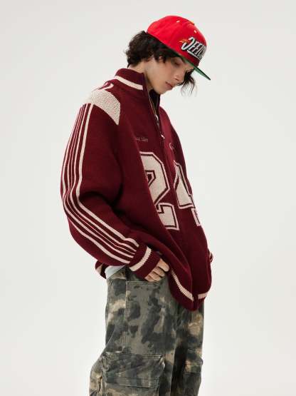 Aelfric Eden 24 Jacquard Zip Up Cardigan-Limited Sale