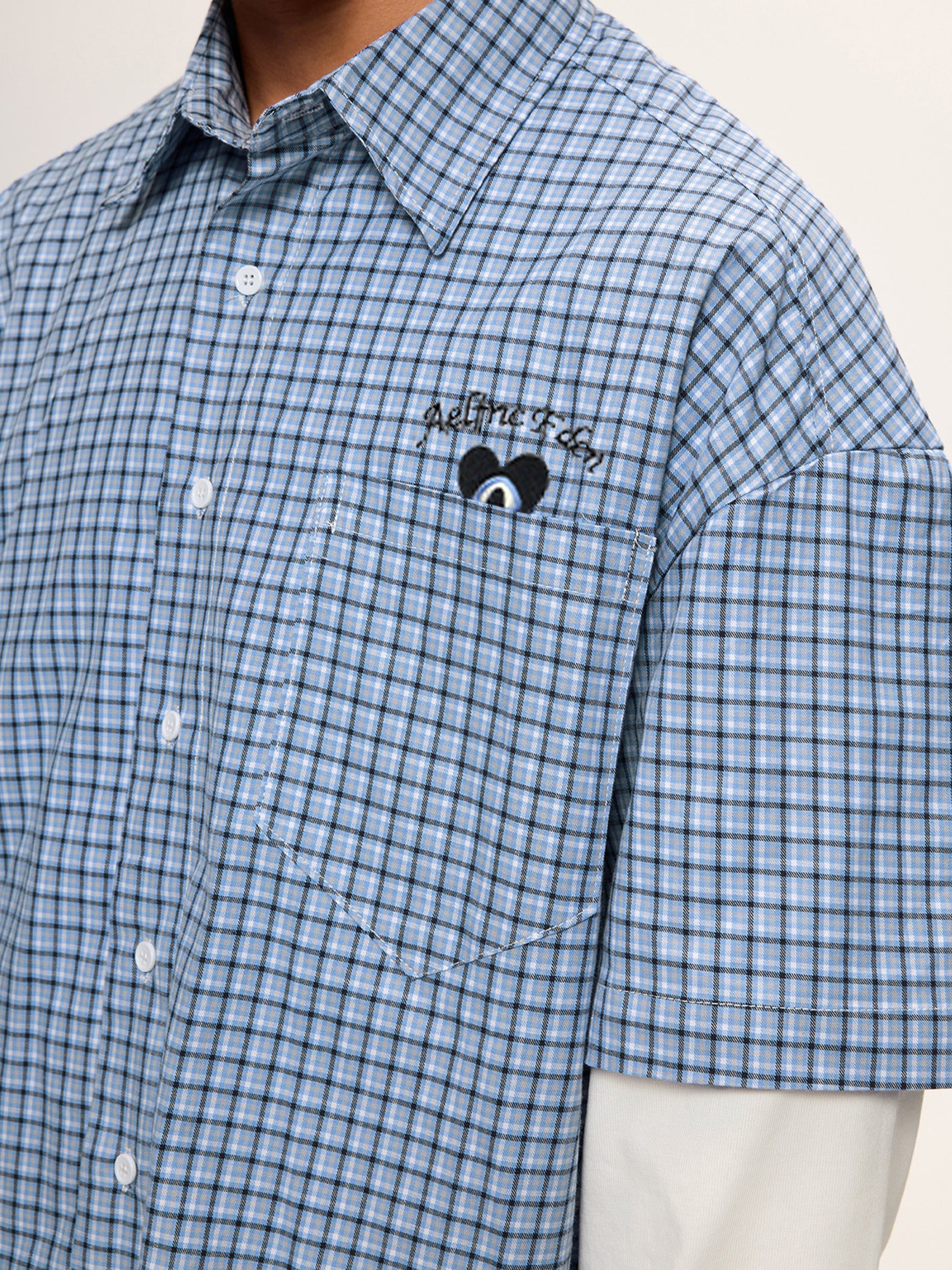 Aelfric Eden Plaid Layered Long Sleeve Shirt-Limited Sale