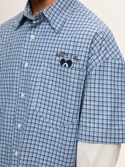 Aelfric Eden Plaid Layered Long Sleeve Shirt-Limited Sale