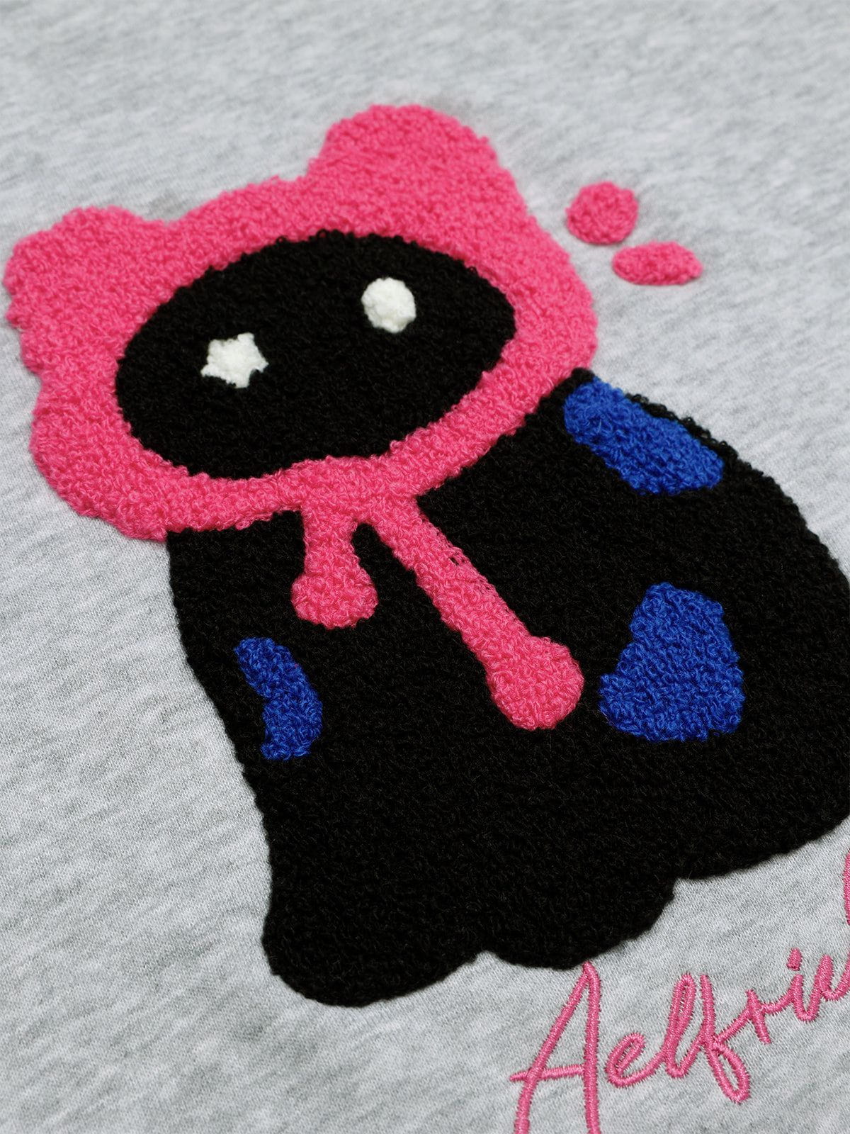 Aelfric Eden Oversized Embroidery Cat Hoodie-Limited Sale