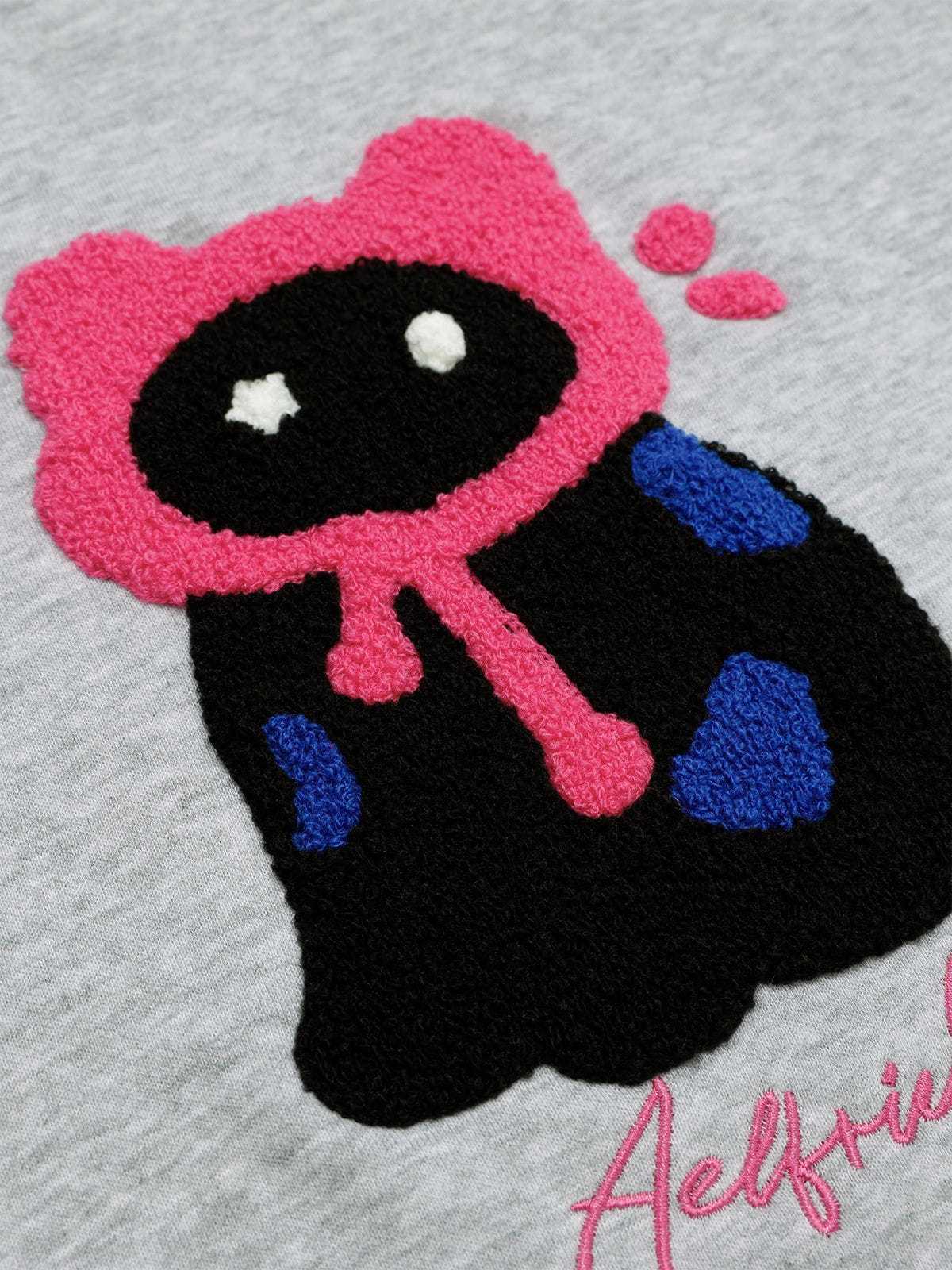 Aelfric Eden Oversized Embroidery Cat Hoodie-Limited Sale