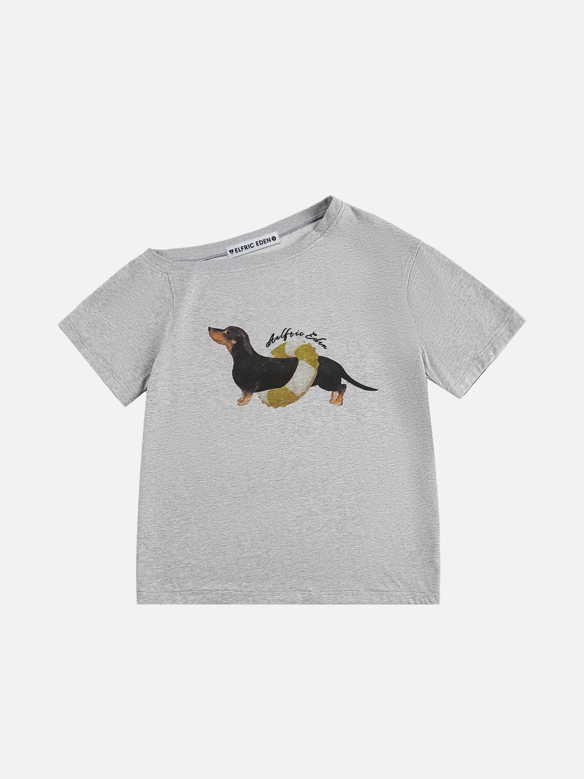 Aelfric Eden Dachshund Off-The-Shoulder Tee-Limited Sale