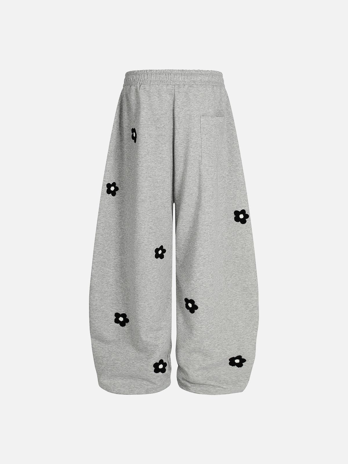 Aelfric Eden Floral Embroidery Baggy Barrel Sweatpants-Limited Sale