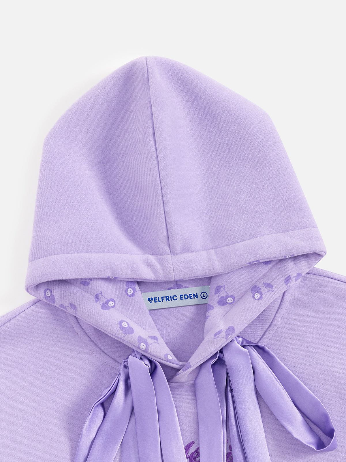 Aelfric Eden Cherry Bow Embroidery Pullover Hoodie-Limited Sale