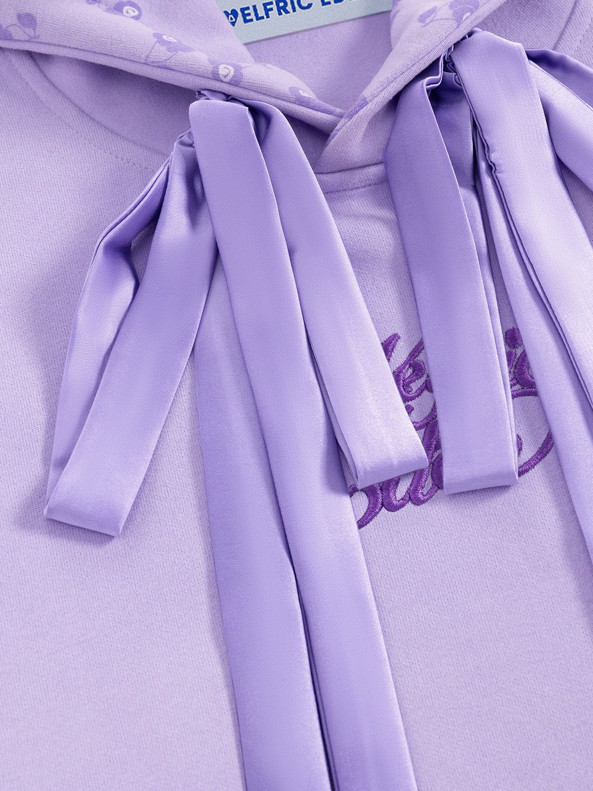 Aelfric Eden Cherry Bow Embroidery Pullover Hoodie-Limited Sale