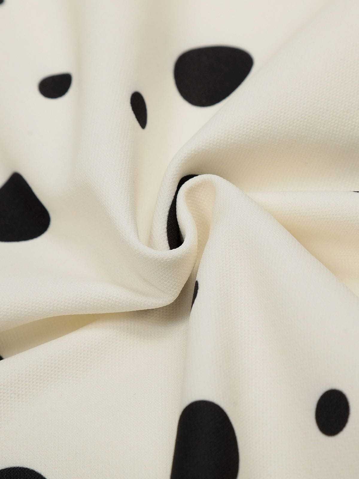 Aelfric Eden Polka Dot Off-The-Shoulder Zip Up Sweatshirt-Limited Sale