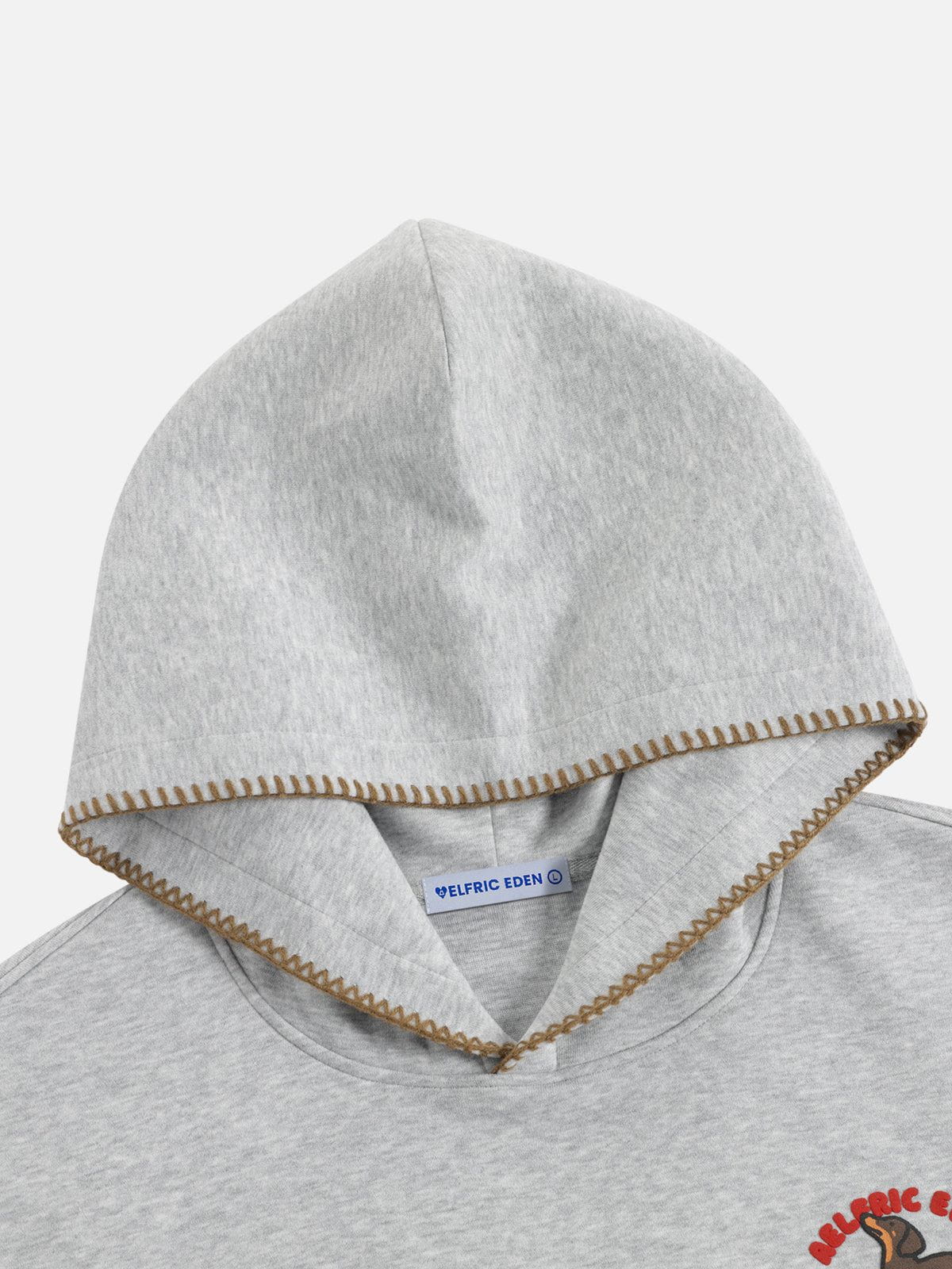 Aelfric Eden Towel Embroidery Dachshund Pullover Hoodie-Limited Sale
