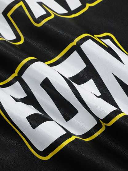 Aelfric Eden Racing Logo Patches Faux Leather Jacket-Limited Sale
