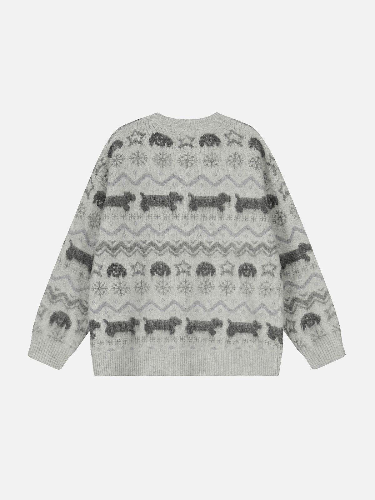 Aelfric Eden Dog Fair Isle Jacquard Cardigan-Limited Sale