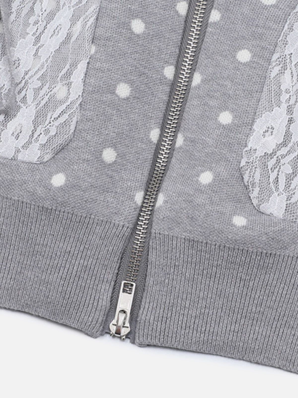 Aelfric Eden Polka Dot Zip Up Hoodie-Limited Sale