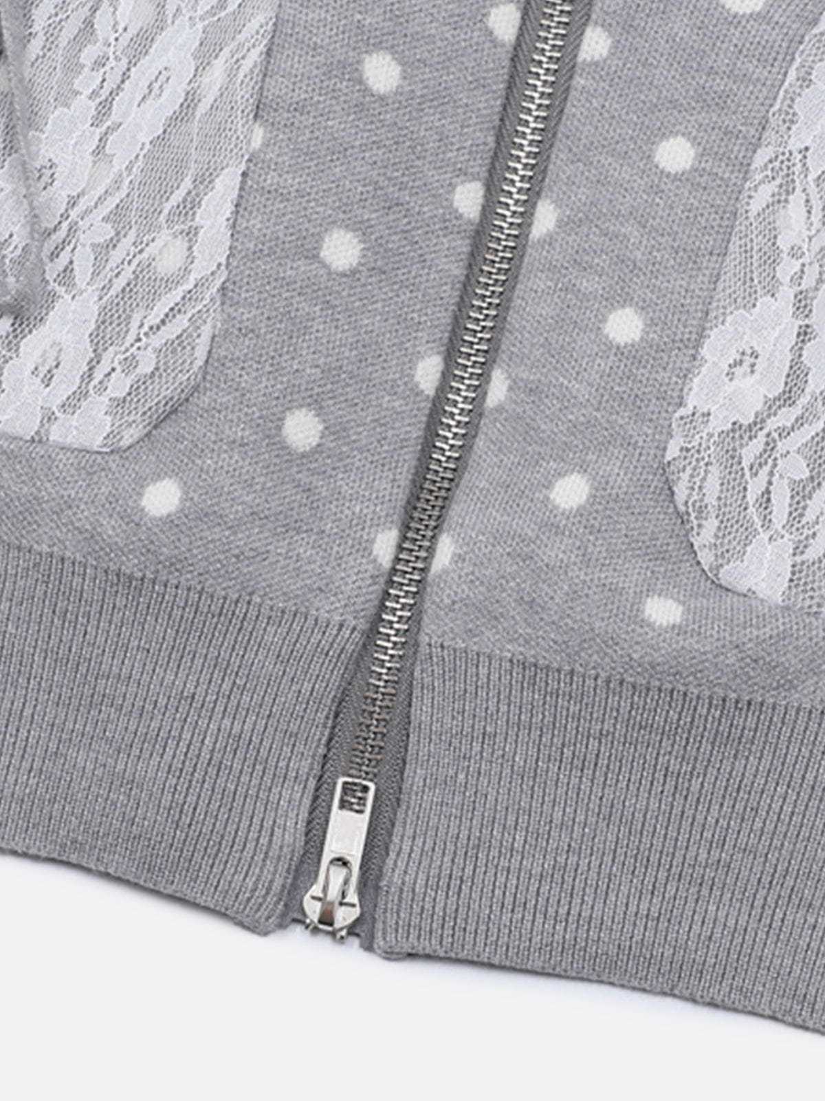 Aelfric Eden Polka Dot Zip Up Hoodie-Limited Sale