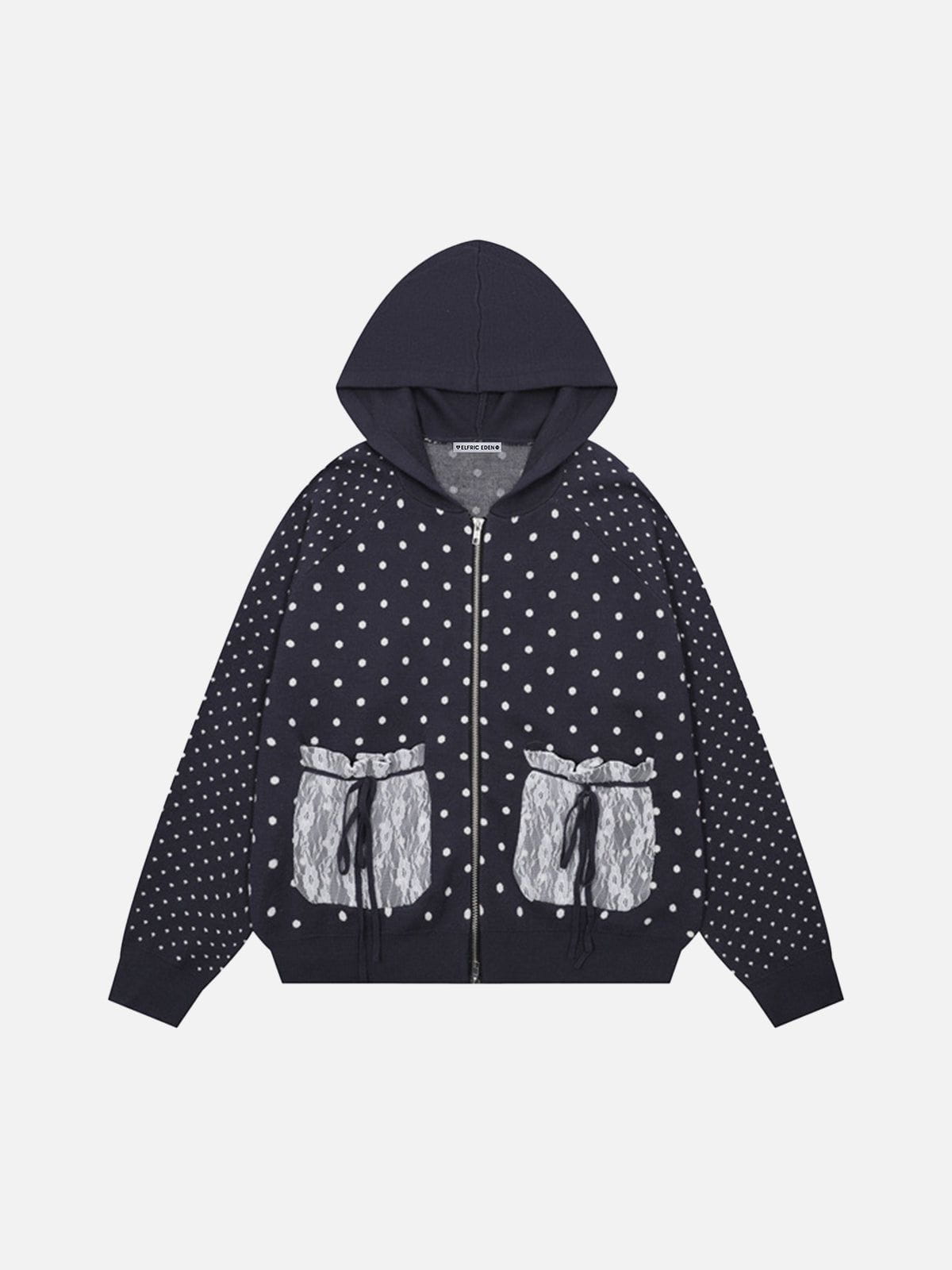 Aelfric Eden Polka Dot Zip Up Hoodie-Limited Sale