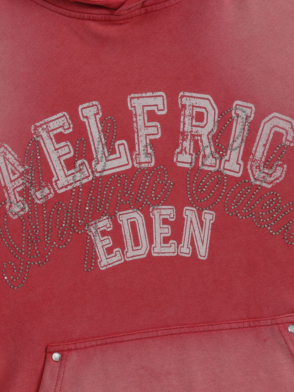 Aelfric Eden Boxy Rhinestone 77 Graphic Pullover Hoodie-Limited Sale