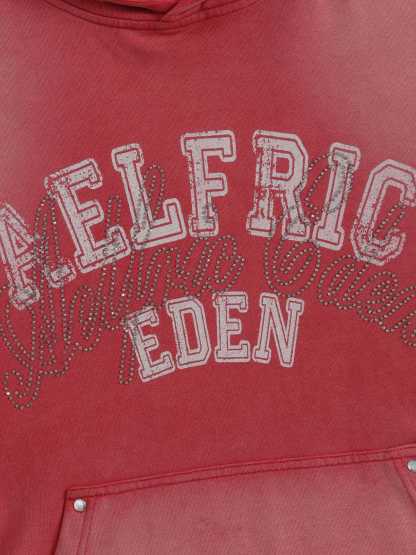Aelfric Eden Boxy Rhinestone 77 Graphic Pullover Hoodie-Limited Sale