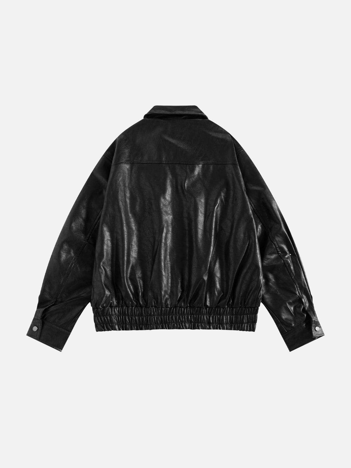 Aelfric Eden Rivet Bow Faux Leather Jacket-Limited Sale