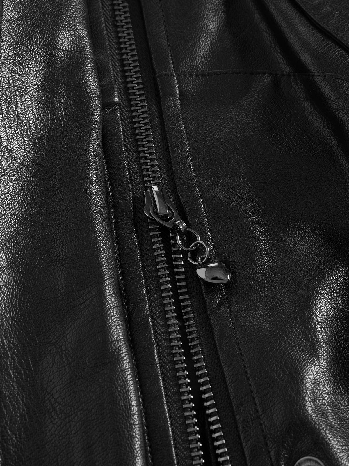 Aelfric Eden Rivet Bow Faux Leather Jacket-Limited Sale
