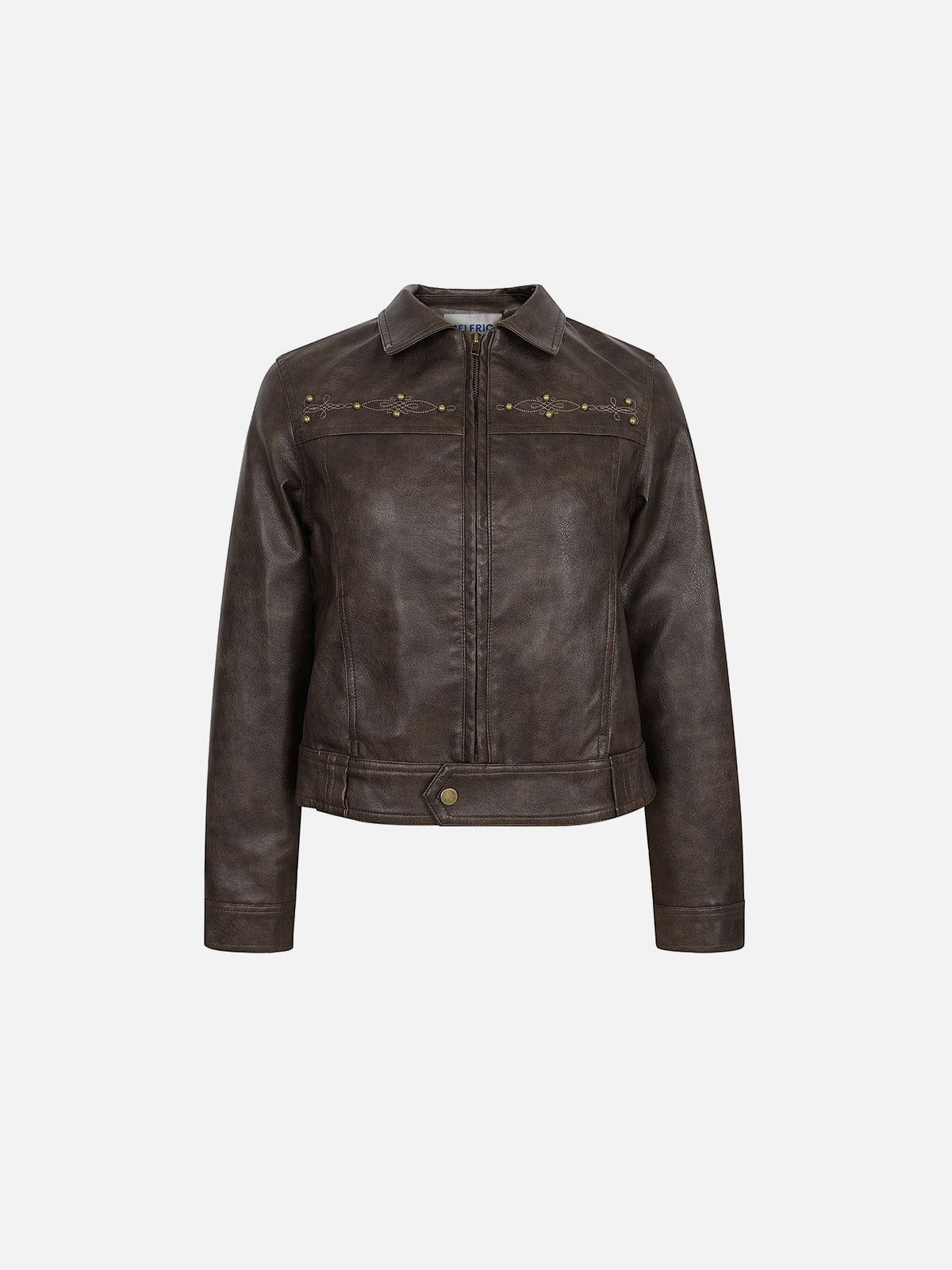 Aelfric Eden Vintage Rivet Fuax Leather Jacket-Limited Sale