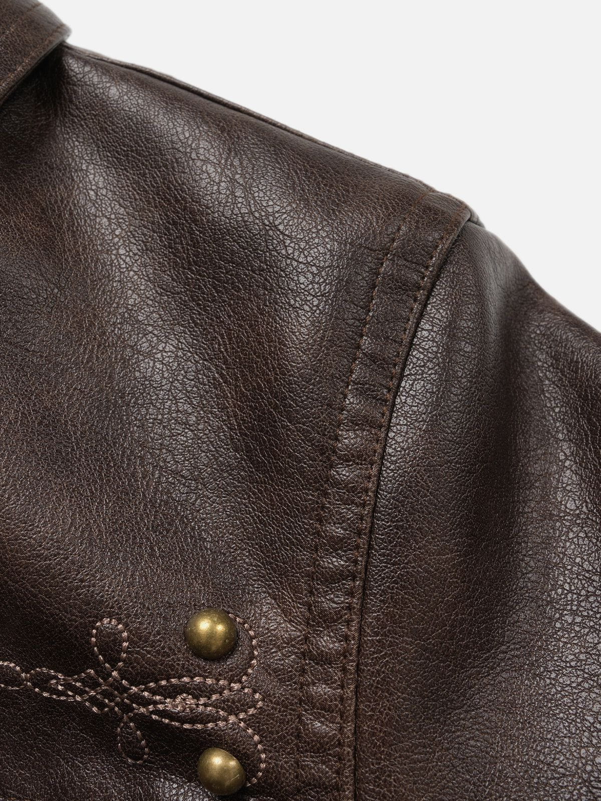 Aelfric Eden Vintage Rivet Fuax Leather Jacket-Limited Sale