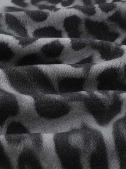 Aelfric Eden Leopard Graffiti Boxy Zip Up Hoodie-Limited Sale