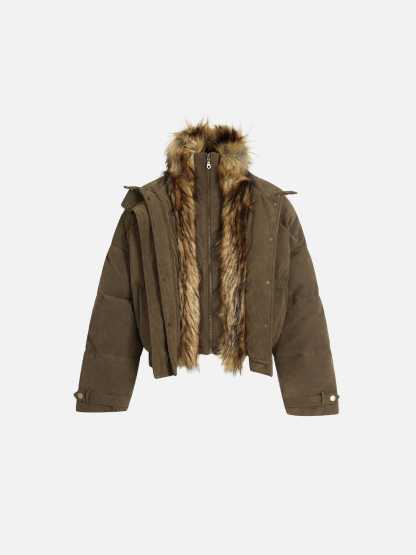 Aelfric Eden Faux Fur Two Layer Coat-Limited Sale