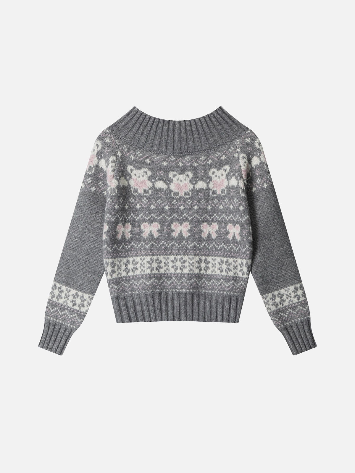 Aelfric Eden Off-The-Shoulder Fair Isle Sweater-Limited Sale