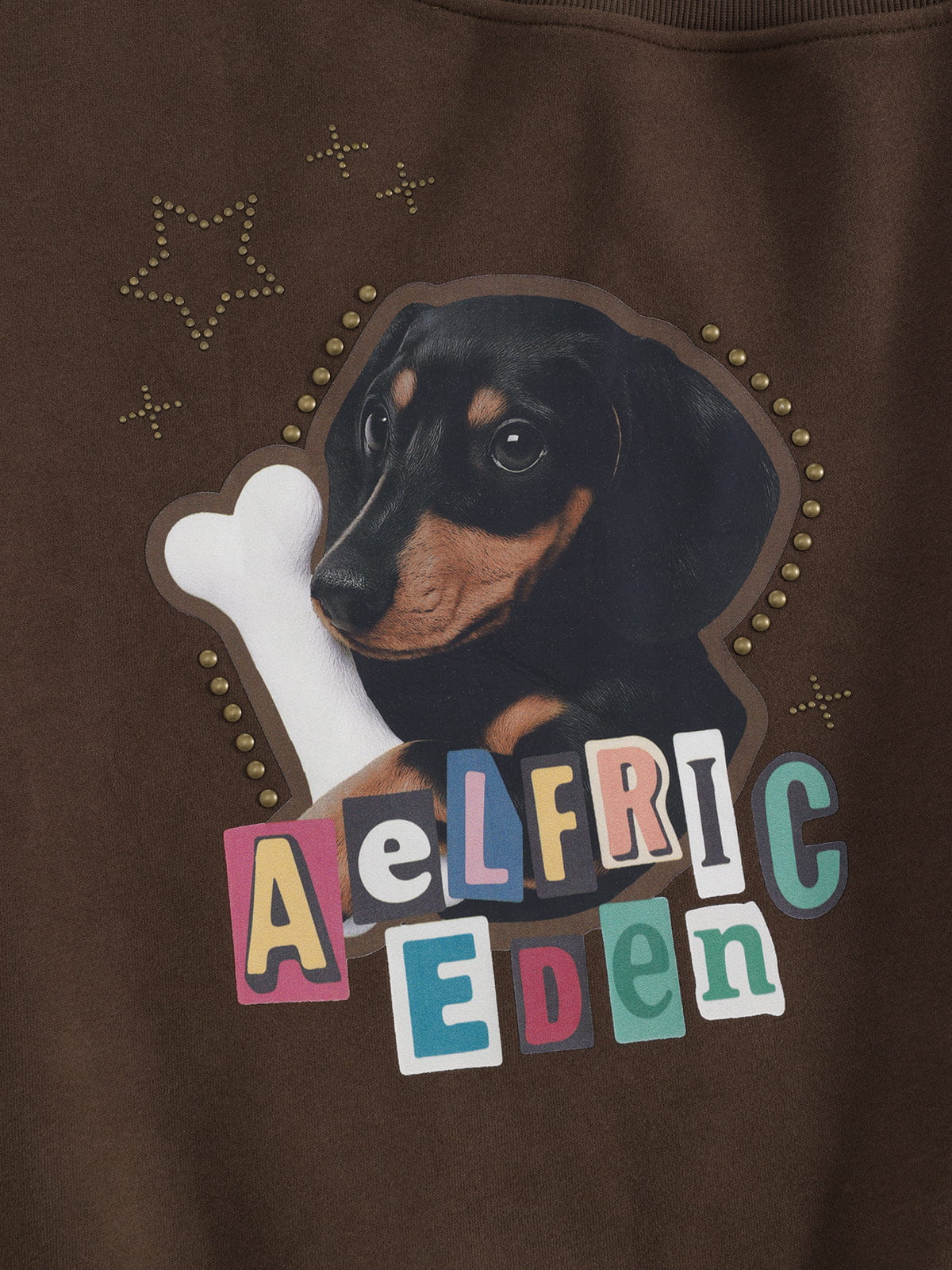 Aelfric Eden Dachshund Off-The-Shoulder Sweatshirt-Limited Sale