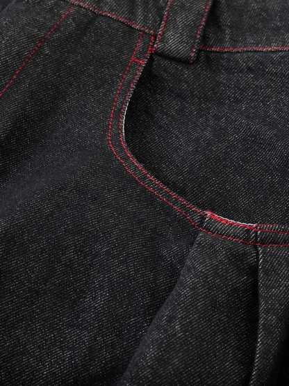 Aelfric Eden Contrast Stitch Longline Jorts-Limited Sale