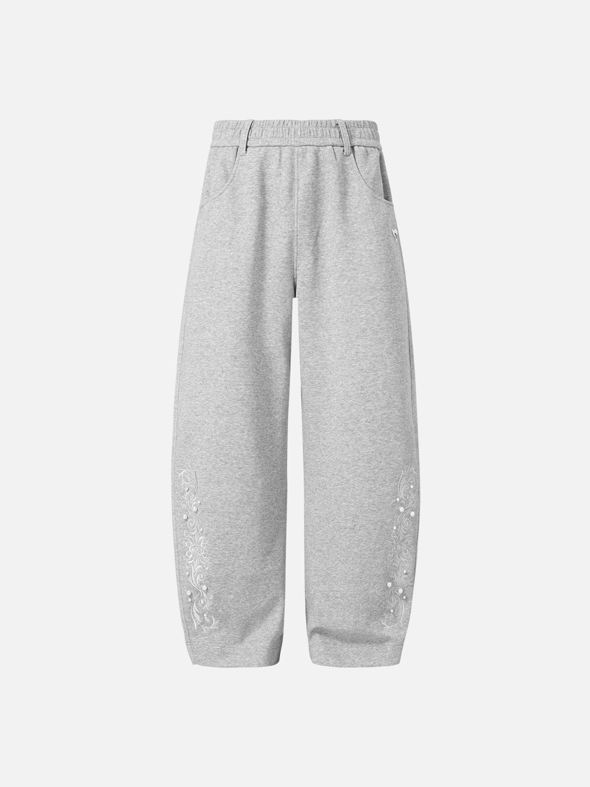 Aelfric Eden Embroidered Pearl Baggy Barrel Sweatpants-Limited Sale