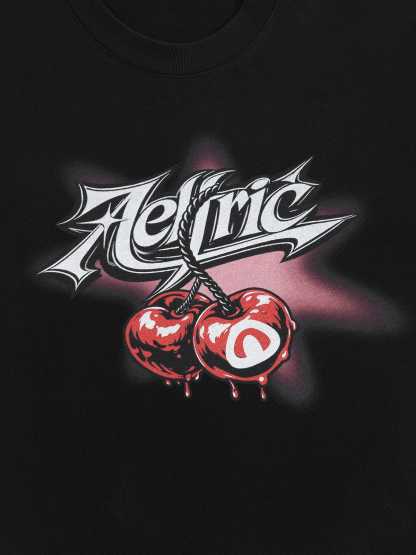 Aelfric Eden Cropped Cherry Graphic Tee-Limited Sale