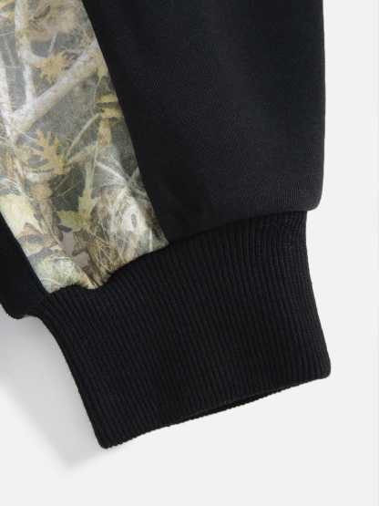 Aelfric Eden Boxy Leaf CAMO Panel Pullover Hoodie-Limited Sale