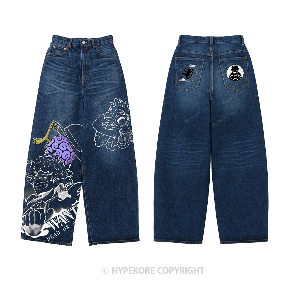 One Piece washed jeans-Limited Sale