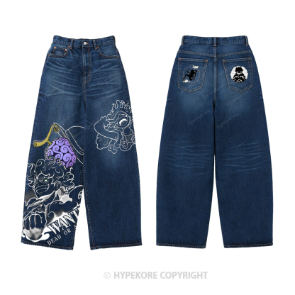 One Piece washed jeans-Limited Sale