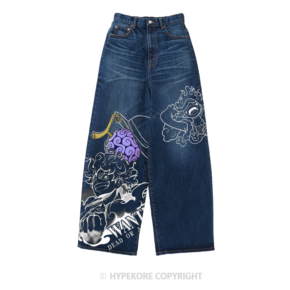 One Piece washed jeans-Limited Sale