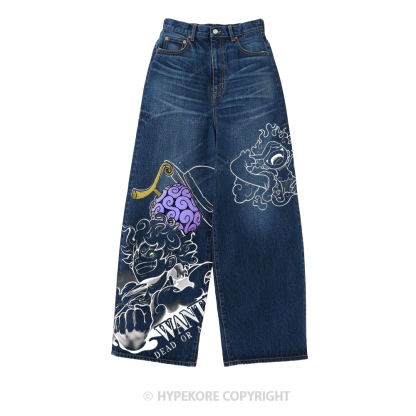 One Piece washed jeans-Limited Sale