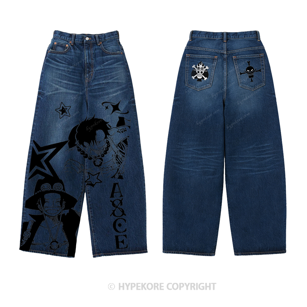 One Piece washed jeans-Limited Sale