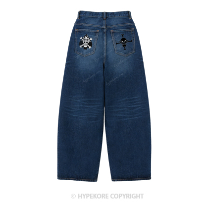 One Piece washed jeans-Limited Sale