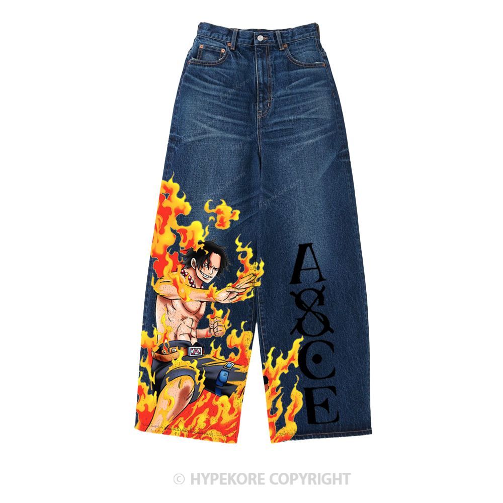 One Piece washed jeans-Limited Sale