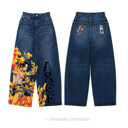 One Piece washed jeans-Limited Sale