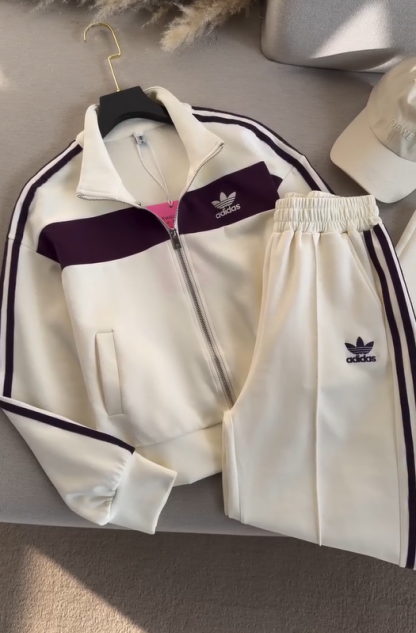 Final Sale 76% OFF | Unisex Track Suit – white/purple