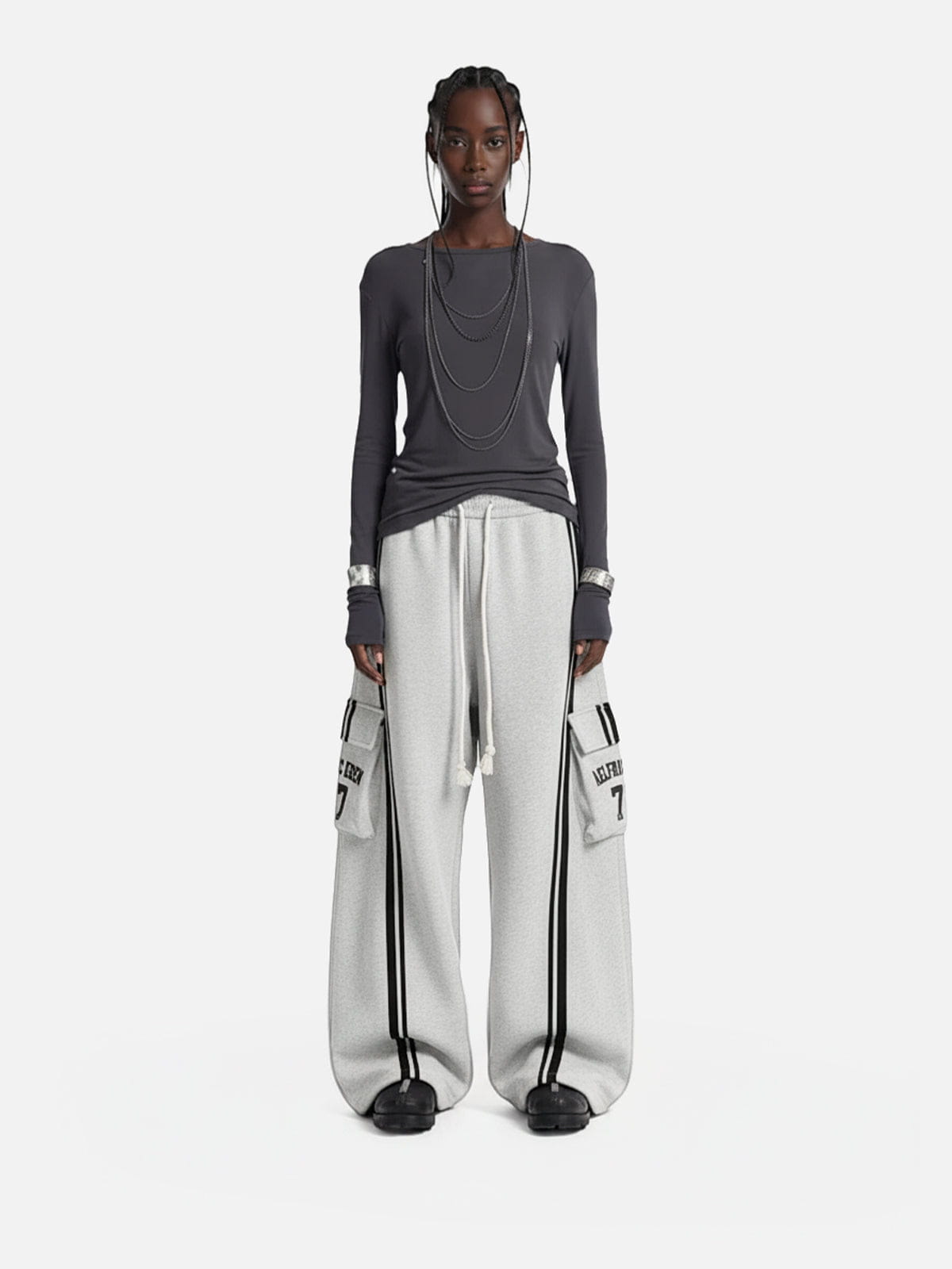 Aelfric Eden Stripe Panel Baggy Barrel Sweatpants-Limited Sale