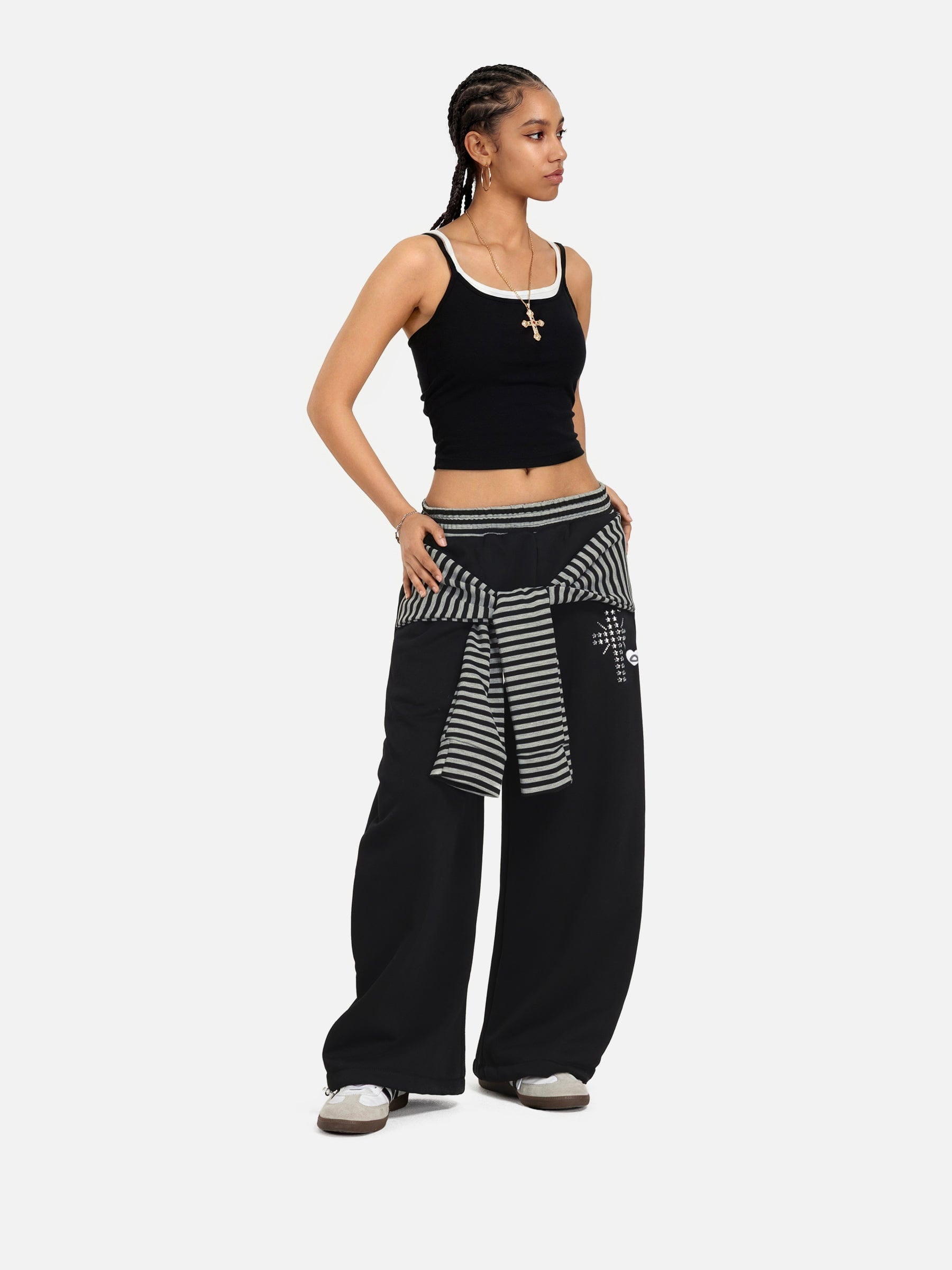 Aelfric Eden Stripe Layered Baggy Barrel Sweatpants-Limited Sale