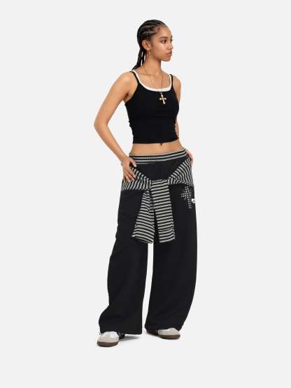 Aelfric Eden Stripe Layered Baggy Barrel Sweatpants-Limited Sale