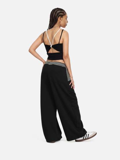 Aelfric Eden Stripe Layered Baggy Barrel Sweatpants-Limited Sale