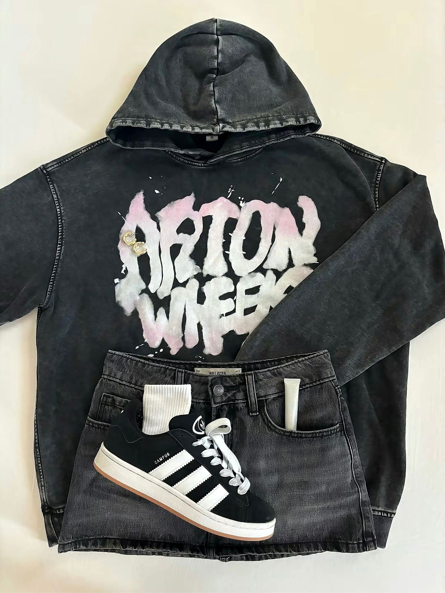 ARTONWHEELS Graff washed hoodie-Limited Sale