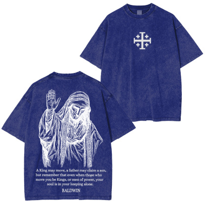 Baldwin IV never gave in to illness King of Jerusalem Version 2 Washed Unisex T-Shirt-Limited Sale
