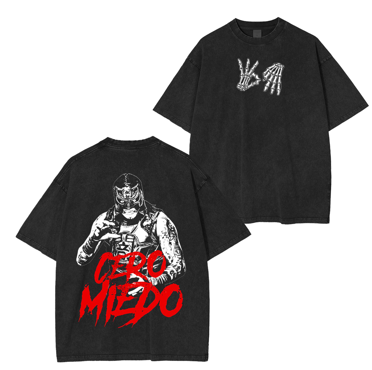 Cero Miedo ,Penta El Zero Miedo Unisex Washed T-Shirt-Limited Sale