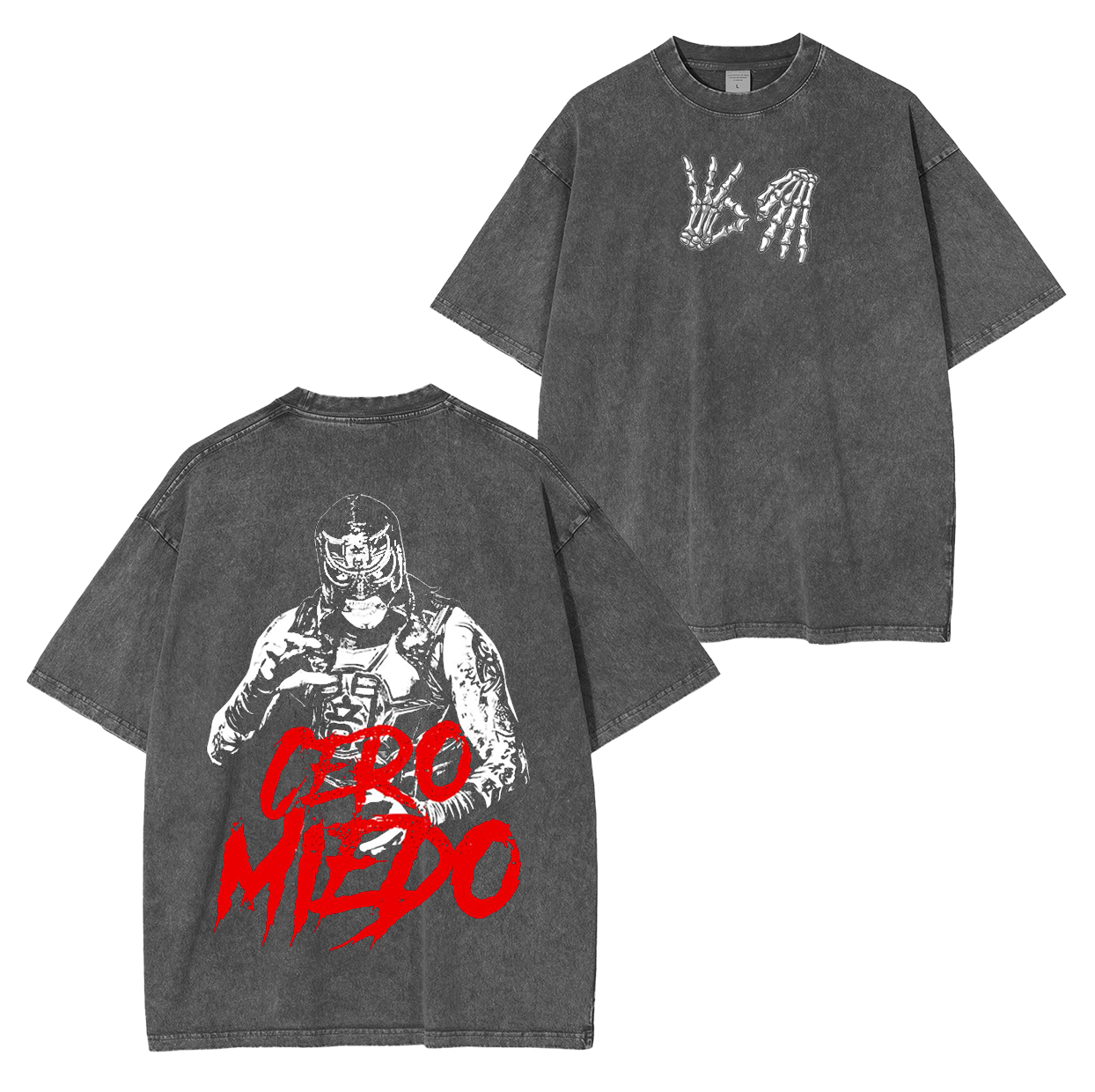 Cero Miedo ,Penta El Zero Miedo Unisex Washed T-Shirt-Limited Sale
