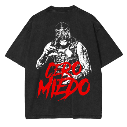 Cero Miedo ,Penta El Zero Miedo Unisex Washed T-Shirt-Limited Sale
