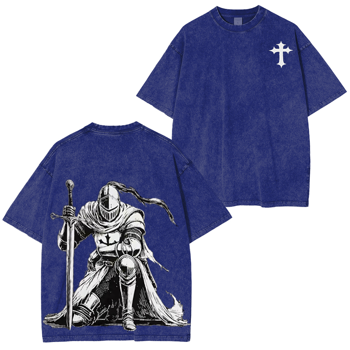 Crusader Knight Unisex Washed T-Shirt-Limited Sale