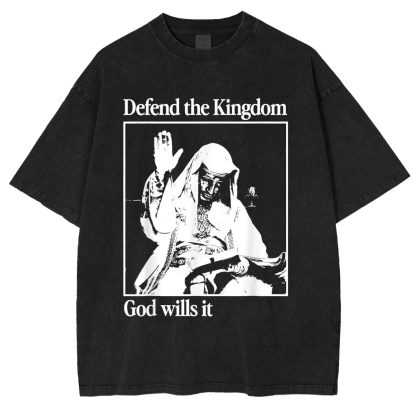 Sliver Mask King Baldwin IV Meme The Leper King Warrior Washed T-shirt/Crewneck/Hoodie-Limited Sale